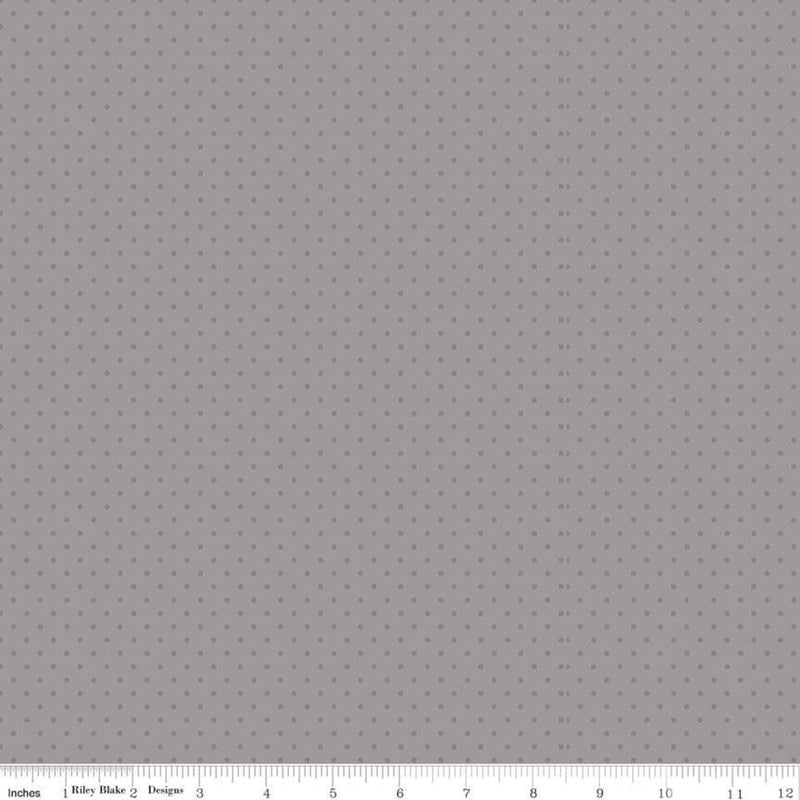 Tone-on-Tone Swiss Dot Grey Fabric