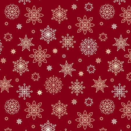 Saariselkä Snowflakes Dark Red