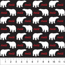 Coca-Cola® Polar Winter - Stacked Bear - Black - Yardage