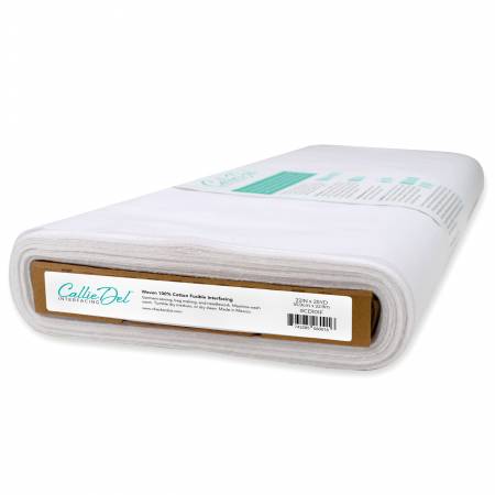 Callie Del - #CD101F - Woven 100% Cotton Fusible Interfacing 22in x 25yds