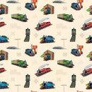 Thomas & Friends™ 80th Anniversary - Main - Cream - Yardage