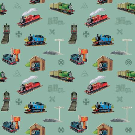 Thomas & Friends™ 80th Anniversary - Main - Green - Yardage