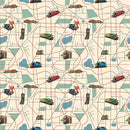 Thomas & Friends™ 80th Anniversary - Map - Cream - Yardage