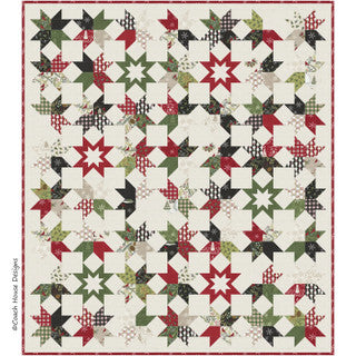 Winter Stars Pattern - Collection Winter Friends 58" x 66" - Quilt Kit