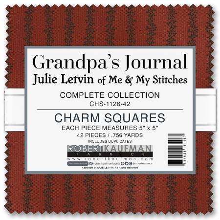 Grandpa's Journal Charm-Square  42 - 5" squares