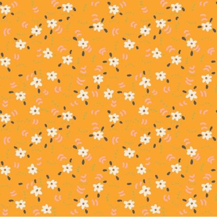 Cluck Cluck Bloom Light Rust Flower Dance Fabric