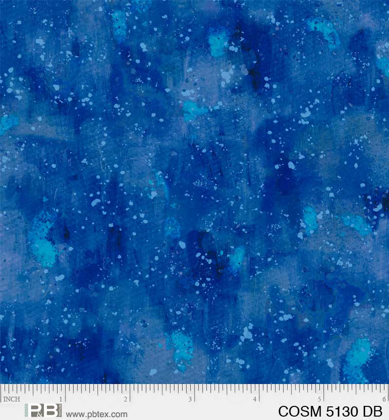 Cosmos Dark Blue Yardage