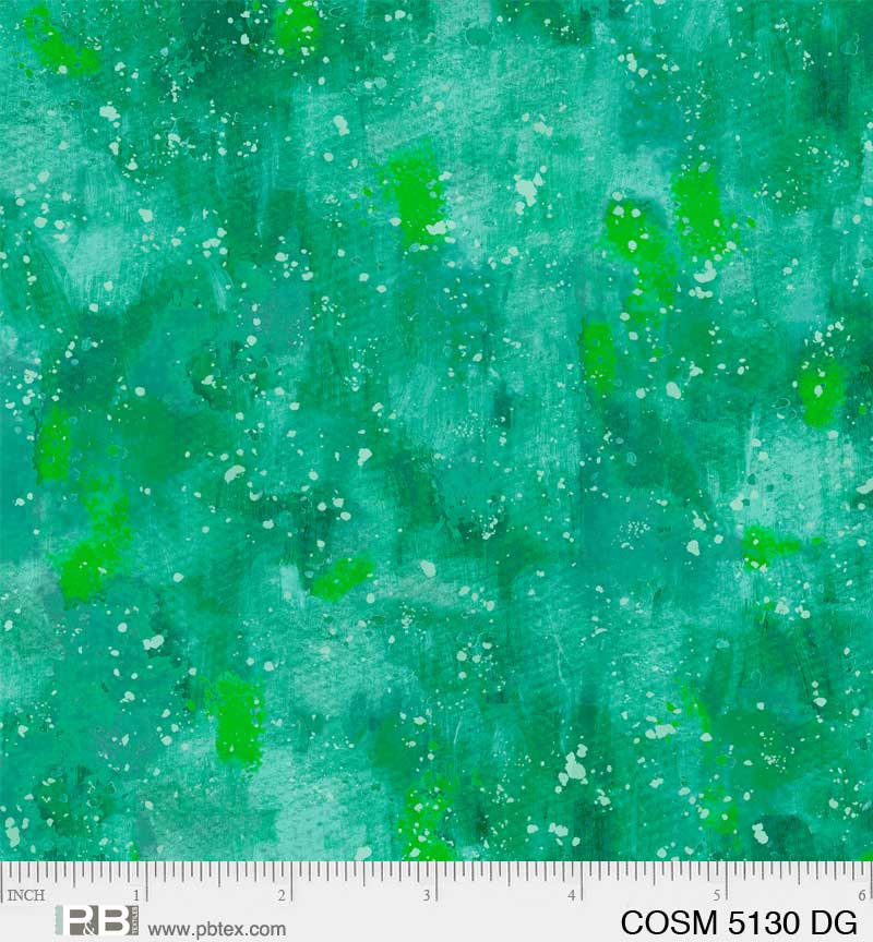 Cosmos Dark Green Yardage