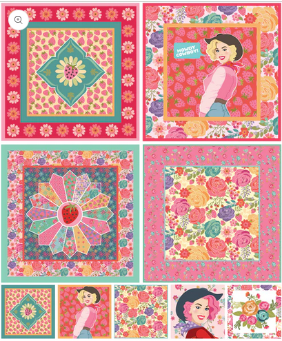 Calico Cowgirls Poppie Cotton Panel