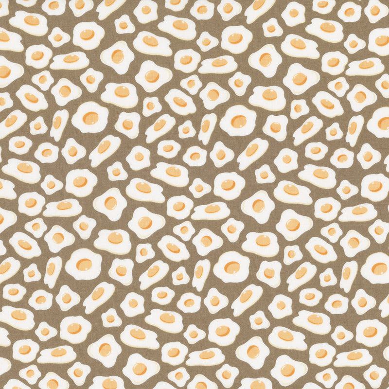 Cluck Cluck Bloom Taupe Eggs Fabric