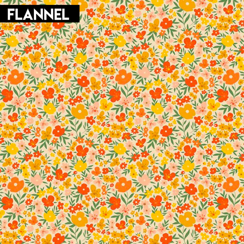 AGF Flowery Meadow Sunlit Flannel Yardage