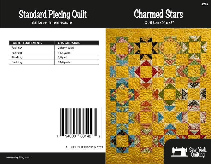 Charmed Stars Quilt 40" x 48"