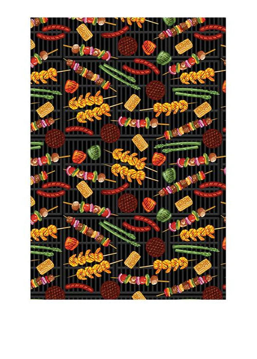 Chillin & Grillin Grill on Black Fabric