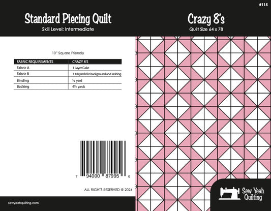 Crazy 8's Quilt 64" x 78"