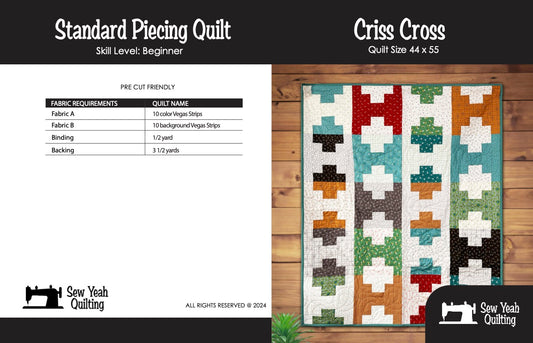 Criss Cross Quilt 44" x 55"