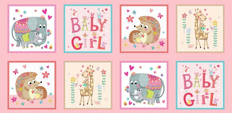 Baby Love Sugar and Spice Girls Pink Panel