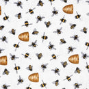Bees Knees Digital Cuddle Golden Fabric