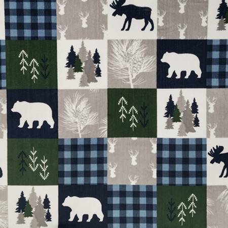 Scarlet Forest Park Digital Cuddle Yardage