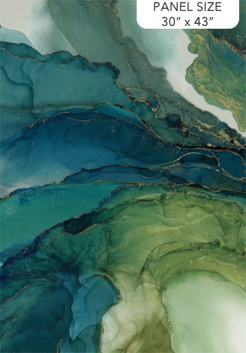 Midas Touch Teal Green 30" x 43" Panel