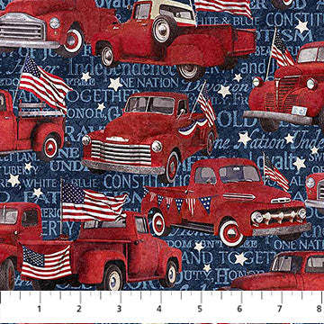 Stonehenge Stars & Stripes 11 Trucks Yardage