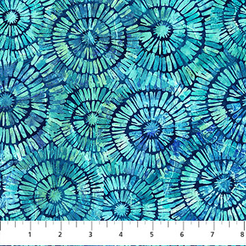 Vitamin Sea Indigo Multi Swirls Fabric