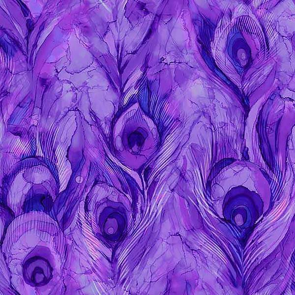 Allure Large Feather Purple Multi Fabric