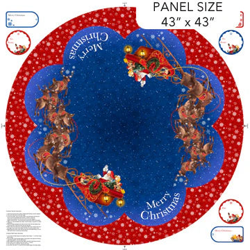 Twas The Night Before Christmas "Tree Skirt Panel" 28" x 43"