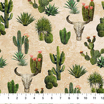 Sedona Spirit Stonehenge Open Cactus Beige Multi Fabric