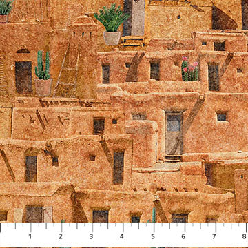 Sedona Spirit Stonehenge Adobe House Rust Fabric