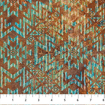 Sedona Spirit Stonehenge Sedona Blender Rust/Teal Fabric