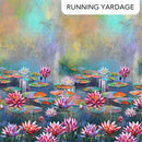 Lotus Ombre Dark Blue Multi Fabric