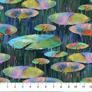 Lotus Lily Pads Dark Green Multi Fabric