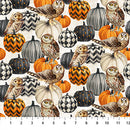 Night Owl - Owl & Pumpkin - Cream/Multi - Yardage