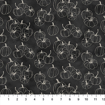 Night Owl - Pumpkin Blender - Charcoal - Yardage