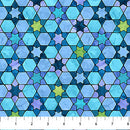 Hanukkah Lights - Tonal Stained Glass - Light Blue/Multi - Yardage