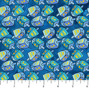 Hanukkah Lights - Dreidels - Light Blue/Multi - Yardage