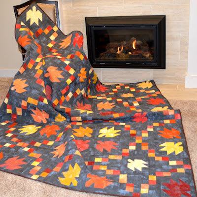 Swirling Leaves Quilt Kit (Layer Cake Friendly in 6 Sizes)