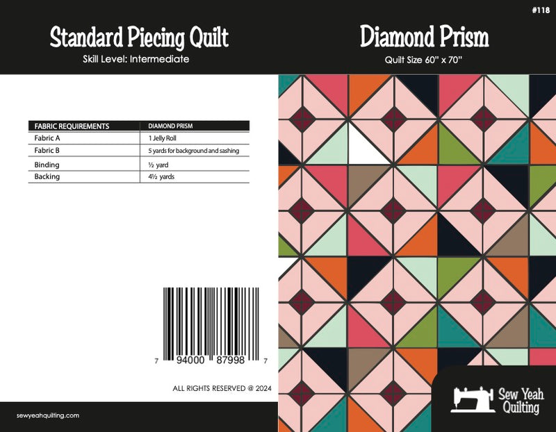 Diamond Prism Quilt 60" x 70"