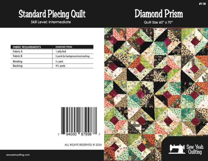 Diamond Prism Quilt 60" x 70"