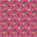 Sunshine - Polka Flower- Plum - Yardage