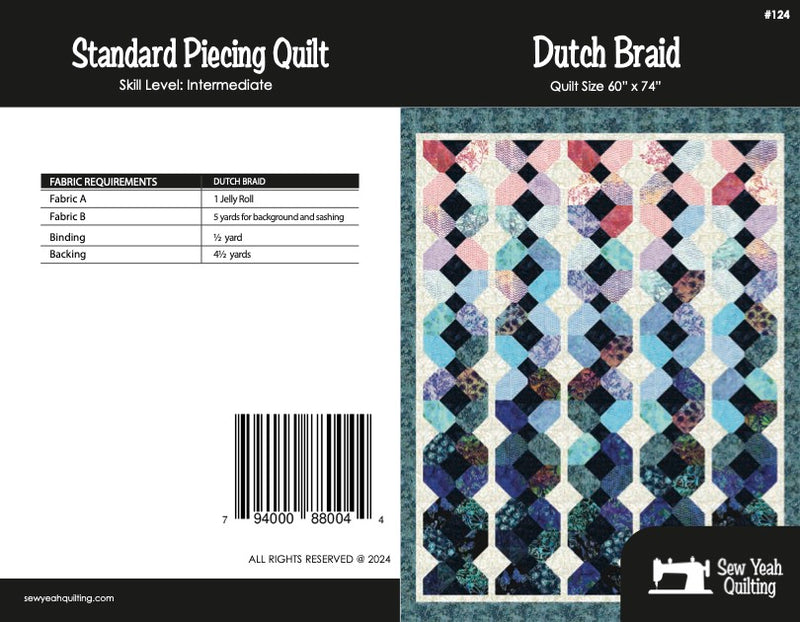 Dutch Braid Quilt 60" x 74"