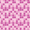 Poolside Purrfection - Meow-Saic - Pink - Yardage