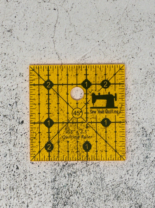 Sew Yeah Ruler 2.5" x 2.5" SQUARE