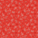 Flannel Lil Buckaroos Paisley Red Yardage
