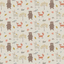 Flannel Woodland Creatures Taupe Yardage