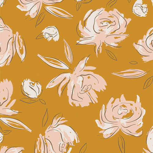 AGF Bed of Roses Amber Flannel Yardage