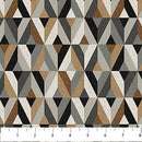 Haberdashery Flannel - Diamonds - Northcott - Gray Multi - Yardage