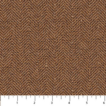 Haberdashery Flannel - Chevron - Northcott - Rust - Yardage