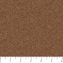 Haberdashery Flannel - Chevron - Northcott - Rust - Yardage