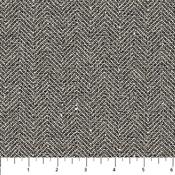 Haberdashery Flannel -Chevron - Northcott - Black - Yardage